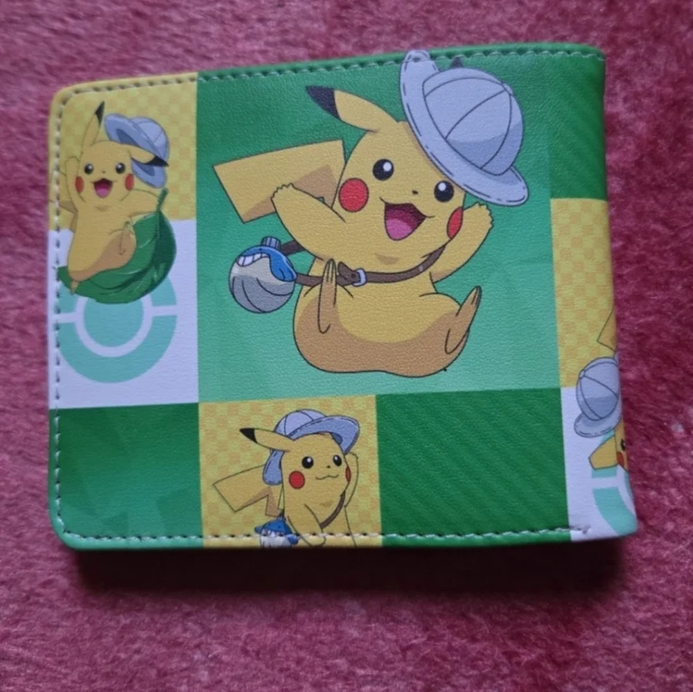 New pokemon Pikachu anime manga leather wallet